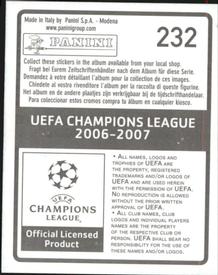 2006-07 Panini UEFA Champions League Stickers #232 Marek Cech Back