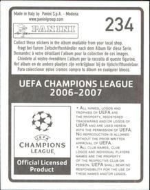 2006-07 Panini UEFA Champions League Stickers #234 Raul Meireles Back