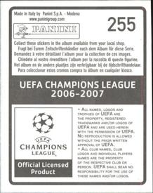 2006-07 Panini UEFA Champions League Stickers #255 Carlos Martins Back