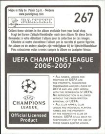 2006-07 Panini UEFA Champions League Stickers #267 Sebastien Squillaci Back