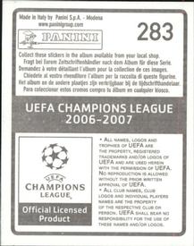 2006-07 Panini UEFA Champions League Stickers #283 Marc Planus Back