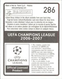 2006-07 Panini UEFA Champions League Stickers #286 Fernando Menegazzo Back