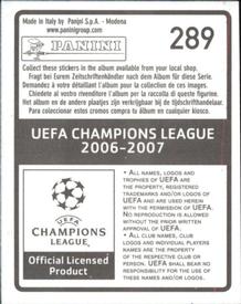 2006-07 Panini UEFA Champions League Stickers #289 Johan Micoud Back
