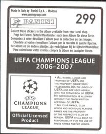 2006-07 Panini UEFA Champions League Stickers #299 Gregory Tafforeau Back
