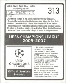 2006-07 Panini UEFA Champions League Stickers #313 Didier Domi Back
