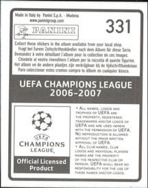 2006-07 Panini UEFA Champions League Stickers #331 Rigobert Song Back