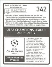 2006-07 Panini UEFA Champions League Stickers #342 Umit Karan Back