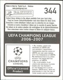 2006-07 Panini UEFA Champions League Stickers #344 Aykut Ercetin Back