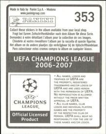 2006-07 Panini UEFA Champions League Stickers #353 Gabri Back