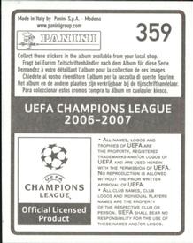 2006-07 Panini UEFA Champions League Stickers #359 Markus Rosenberg Back
