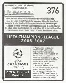 2006-07 Panini UEFA Champions League Stickers #376 Alessandro del Piero Back