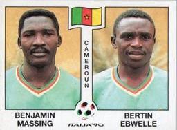 1990 Panini Italia '90 World Cup Stickers #175 Benjamin Massing / Bertin Ebwelle Front