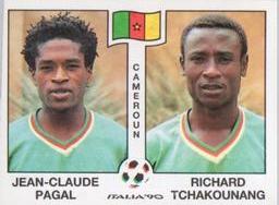 1990 Panini Italia '90 World Cup Stickers #176 Jean-Claude Pagal / Richard Tchakounang Front