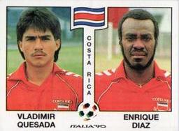 1990 Panini Italia '90 World Cup Stickers #184 Vladimir Quesada / Enrique Diaz Front