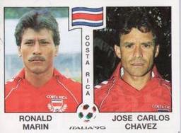 1990 Panini Italia '90 World Cup Stickers #186 Ronald Marin / Jose Carlos Chavez Front