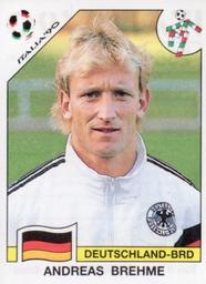 1990 Panini Italia '90 World Cup Stickers #256 Andreas Brehme Front