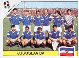 1990 Panini Italia '90 World Cup Stickers #270 Team photo Jugoslavija Front