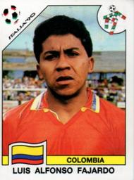 1990 Panini Italia '90 World Cup Stickers #301 Luis Alfonso Fajardo Front