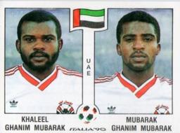 1990 Panini Italia '90 World Cup Stickers #309 Khaleel Ghanim Mubarak / Mubarak Ghanim Mubarak Front
