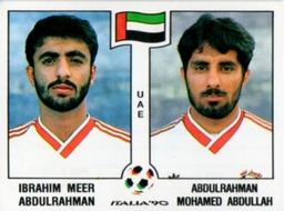 1990 Panini Italia '90 World Cup Stickers #310 Ibrahim Meer Abdulrahman / Abbulrahman Mohamed Abdullah Front