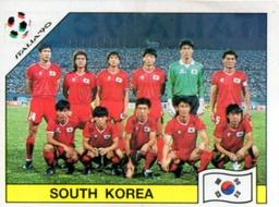 1990 Panini Italia '90 World Cup Stickers #315 Team photo South Korea Front