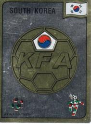 1990 Panini Italia '90 World Cup Stickers #316 Korea Football Association emblem Front