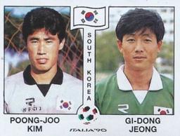 1990 Panini Italia '90 World Cup Stickers #317 Poong-Joo Kim / Gi-Dong Jeong Front