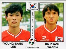 1990 Panini Italia '90 World Cup Stickers #321 Young-Sang Lee / Bo-Kwan Hwang Front