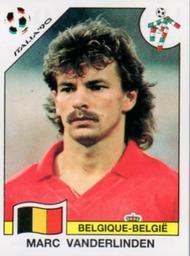 1990 Panini Italia '90 World Cup Stickers #342 Marc Vanderlinden Front
