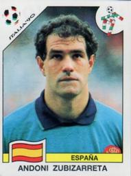 1990 Panini Italia '90 World Cup Stickers #345 Andoni Zubizarreta Front