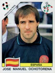 1990 Panini Italia '90 World Cup Stickers #346 Jose Manuel Ochotorena Front