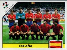 1990 Panini Italia '90 World Cup Stickers #347 Team photo Espana Front