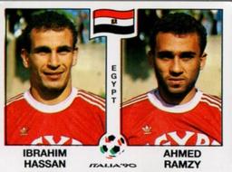 1990 Panini Italia '90 World Cup Stickers #442 Ibrahim Hassan / Ahmed Ramzy Front