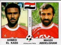 1990 Panini Italia '90 World Cup Stickers #445 Ahmed El Kass / Magdi Abdelghani Front