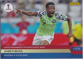 2018 Panini Instant FIFA World Cup #54 Ahmed Musa Front