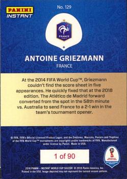 2018 Panini Instant FIFA World Cup #129 Antoine Griezmann Back
