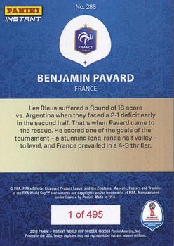 2018 Panini Instant FIFA World Cup #288 Benjamin Pavard Back