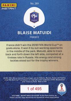 2018 Panini Instant FIFA World Cup #289 Blaise Matuidi Back