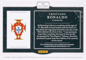 2018 Panini National Treasures - Colossal Jersey Autographs Bronze #CJ-CR7 Cristiano Ronaldo Back
