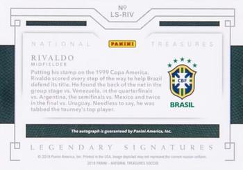 2018 Panini National Treasures - Legendary Signatures #LS-RIV Rivaldo Back