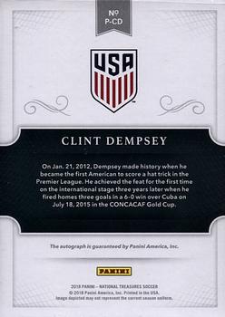 2018 Panini National Treasures - Penmanship Autographs #P-CD Clint Dempsey Back