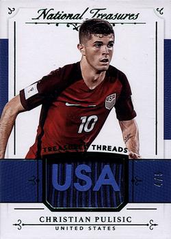 2018 Panini National Treasures - Treasured Threads Relics Emerald #TH-CP Christian Pulisic Front