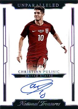 2018 Panini National Treasures - Unparalleled Autographs #U-CP Christian Pulisic Front