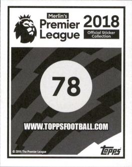 2017-18 Merlin Premier League 2018 #78 Club Emblem Back