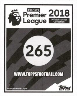 2017-18 Merlin Premier League 2018 #265 Club Emblem Back