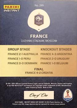 2018 Panini Instant FIFA World Cup - Black #299 France Back