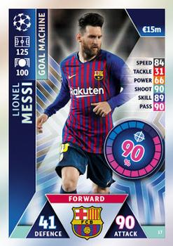 2018-19 Topps Match Attax UEFA Champions League #17 Lionel Messi Front