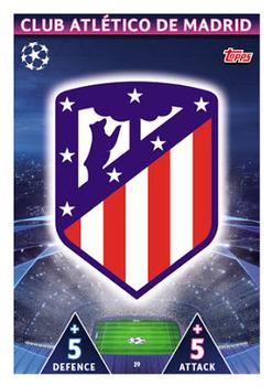 2018-19 Topps Match Attax UEFA Champions League #19 Atletico Madrid Club Badge Front