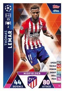 2018-19 Topps Match Attax UEFA Champions League #32 Thomas Lemar Front