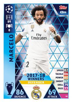 2018-19 Topps Match Attax UEFA Champions League #40 Marcelo Front